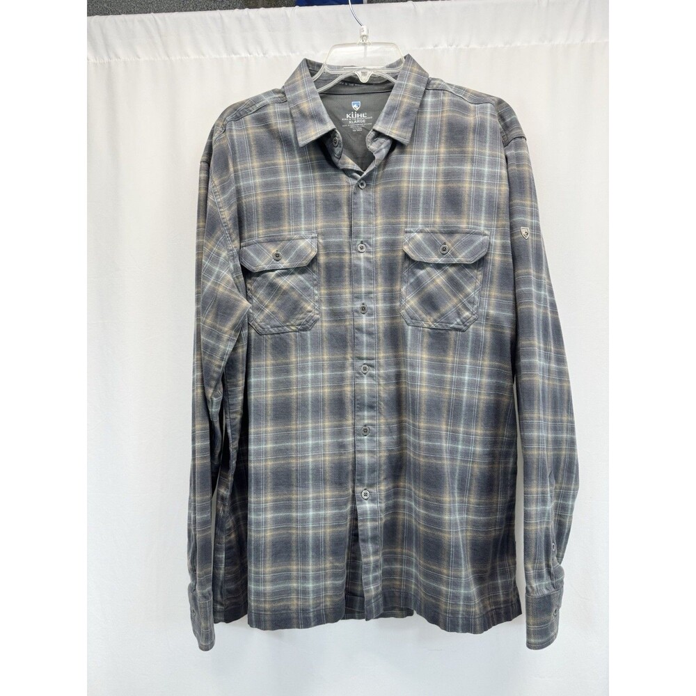 Kuhl Shirt Mens XL Multicolor Plaid Flannel Long Sleeve Button Gorpcore Outdoor